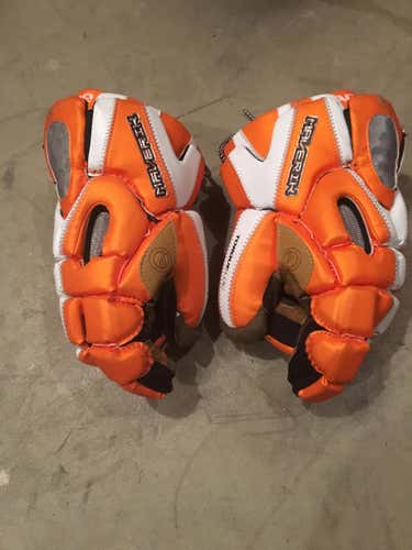 Orange Maverik rome goalie gloves