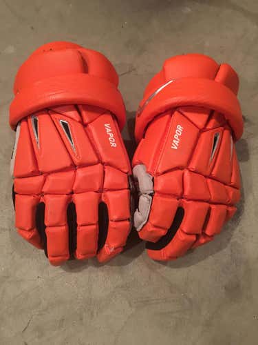 Orange Nike Vapor Lacrosse Gloves 13"