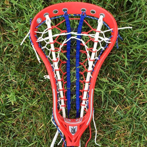 Brine Women's Mantra IV W/ Cinch Shaft - Custom Stringing In Red, White & Blue