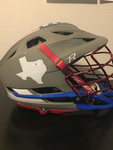 (NEED GONE) Sentry Lacrosse, Dallas TX Game Worn Cascade R Helmet