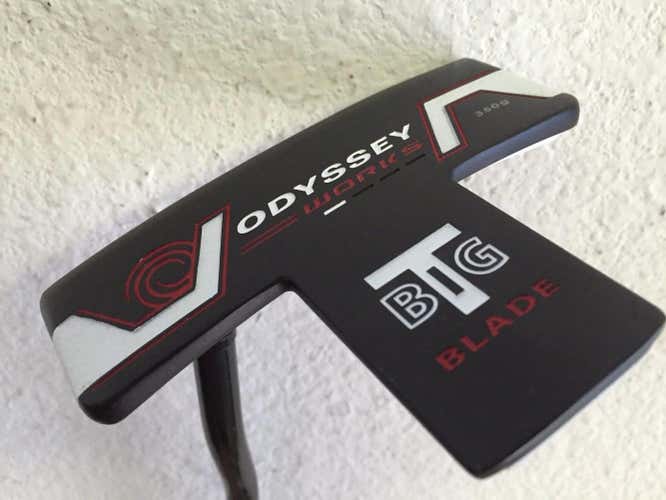 LEFT HANDED Odyssey Works Big T Blade 34-inch putter #GREAT w/ Iomic grip