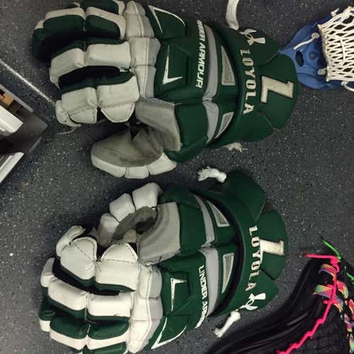 Loyola Team Issued Under Armor Gloves Pretty Used