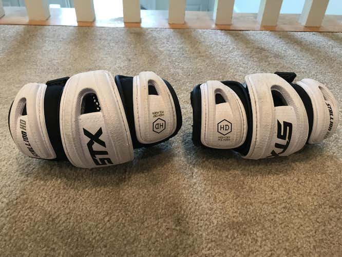 White STX Stallion HD Defense Elbow Pads