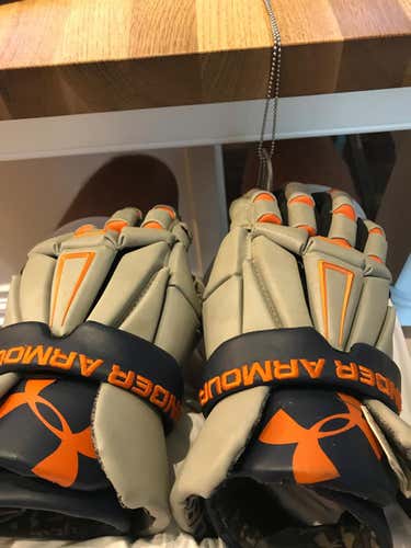 Under Armour Gray, Blue, and Orange Gloves