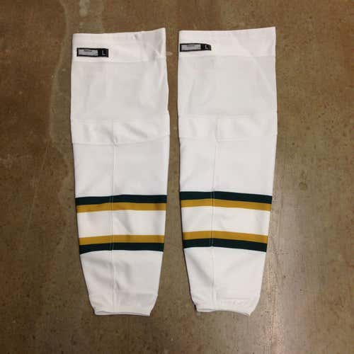 NEW Reebok Edge Pro Stock Hockey Socks Dallas Stars White, Gold, Green