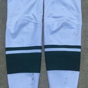 CCM Edge Pro Stock Hockey Shin Pad Socks Minnesota Wild White 9551