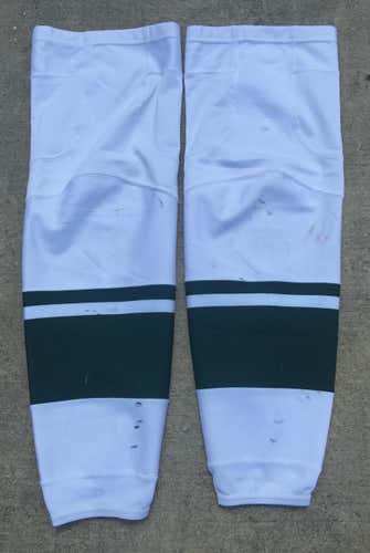 CCM Edge Pro Stock Hockey Shin Pad Socks Minnesota Wild White 9551