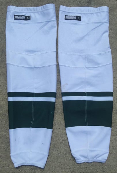 NEW! CCM Edge Pro Stock Hockey Shin Pad Socks Minnesota Wild White 9551