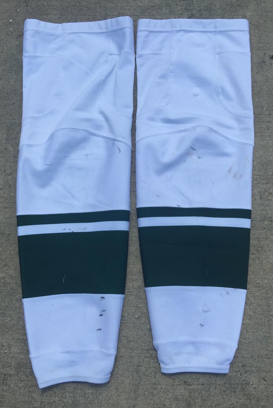 NEW CCM Edge Pro Stock Hockey Shin Pad Socks WHITE KEVLAR 8998 