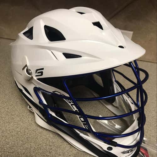 New Cascade S White With Blue Facemask