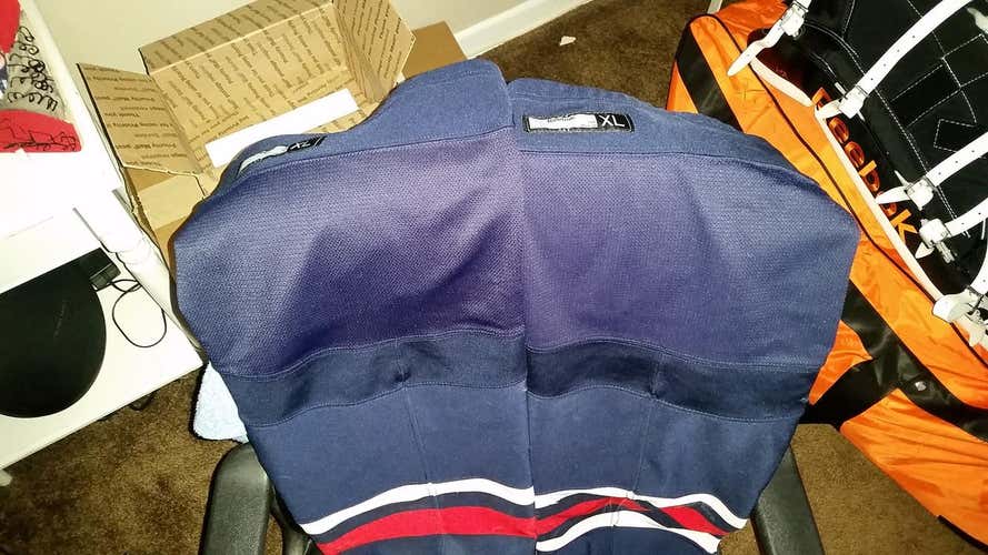 Reebok pro stock columbus blue jackets home socks