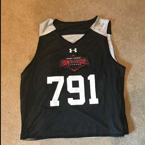 OFFICIAL Under Armor All-American Reversible (Black/White) Pinnie