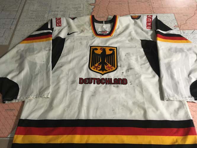 German National Team IIHF Goalie Jersey used by Dimitir Kotschnew