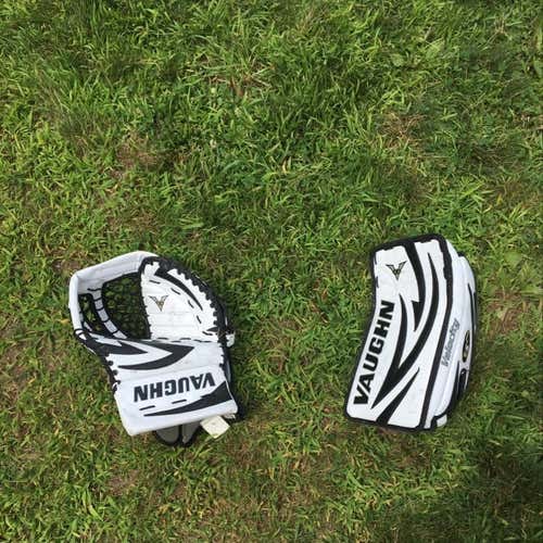 Vaughn Velocity Glove And Blocker In White And Black