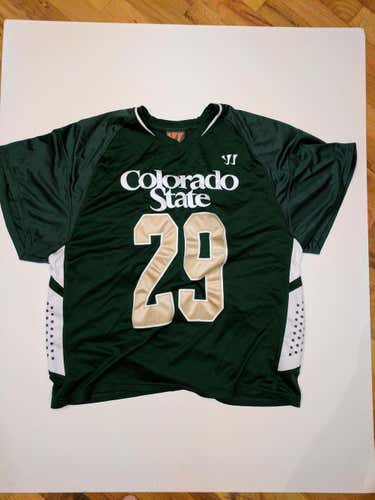 CSU Mens Lacrosse Warrior Embroidered Home Jersey and Shorts