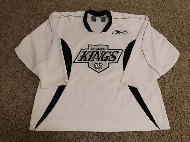 Reebok Edge White LA Kings Vintage Logo Practice Jersey With Twill Number 9 - Size XL