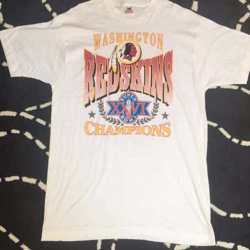 Vintage NFL Washington Redskins Super Bowl XXVI Champs T-Shirt Men's Size XL