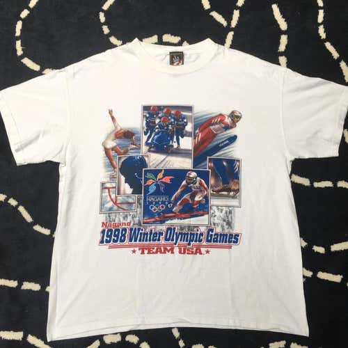 Vintage Official 1998 Winter Olympics Team USA TShirt Men's Size XL