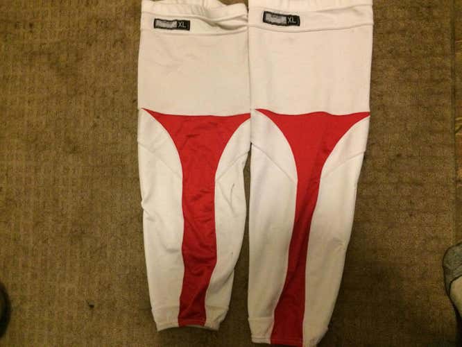 Reebok Pro Stock White + Red XL Practice Socks #1013