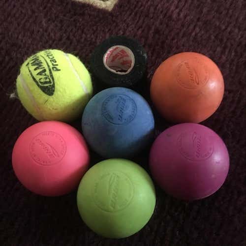 Lacrosse Balls, Tennis Ball, And Lax Tape