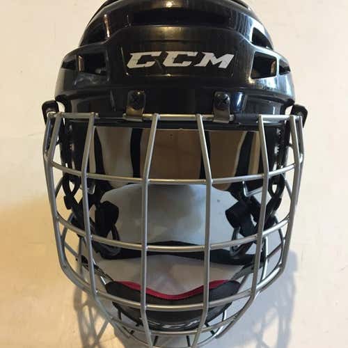 CCM Vector V08 helmet Black  small.... with Medium Chrome Cage