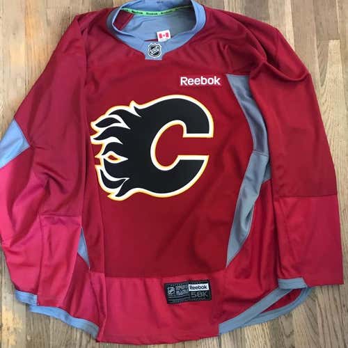 Calgary Flames Burgundy Reebok Edge Pro Stock Practice Jersey NHL 58+