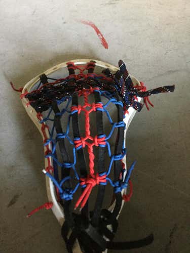 Evo 3 red white and blue head with red blue and black peeta pocket