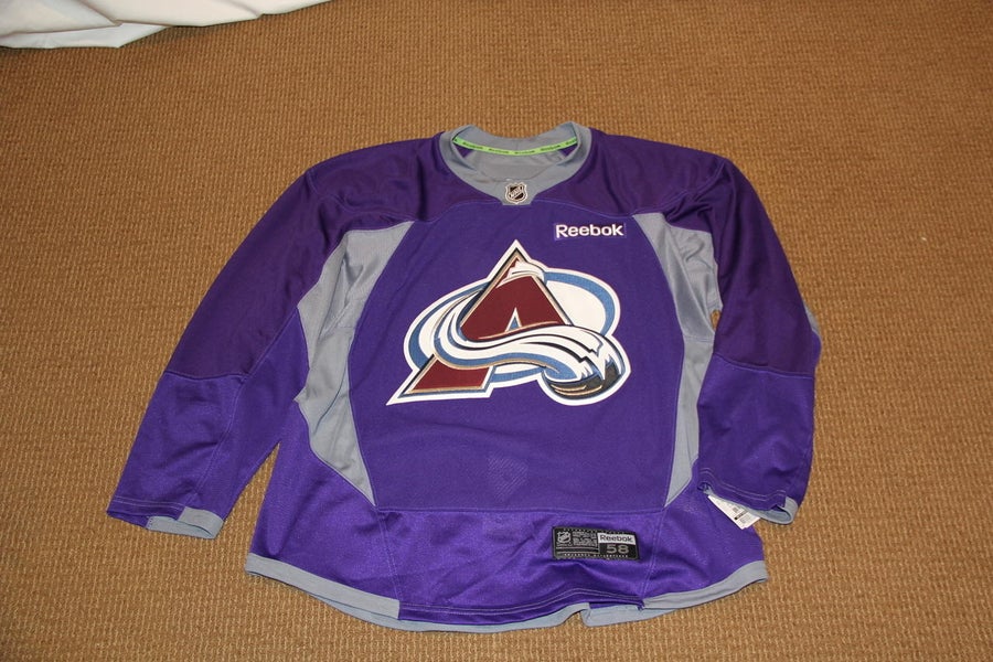 Avalanche Reebok Cancer Night Warm up Jersey 56
