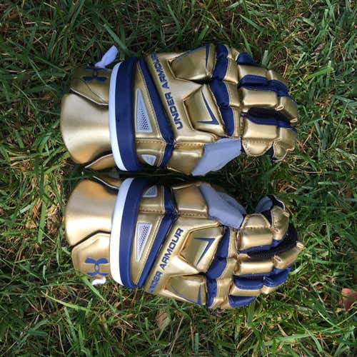 Under Armour Engage Notre Dame Issued Gloves (Game Used)