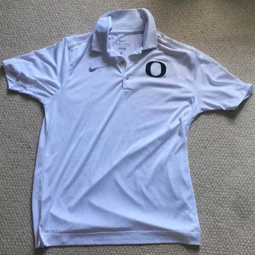 Oregon Ducks Nike Elite Coaches Dri - Fit Performance Polo - White