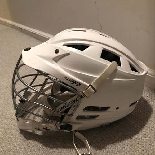 White Cascade Helmet Chrome Face mask