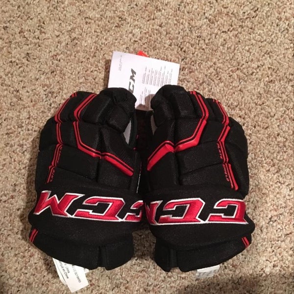 Ccm Quicklite Hockey Gloves 14" Black Red Brand New