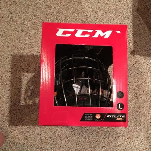 CCM Fitlite 3DS Black Large Helmet