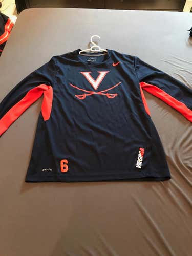 Custom UVA Nike DRI-FIT Long Sleeve Shooting Shirt