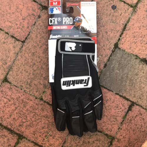 NEW - Franklin CFX PRO Adult Medium Black Batting Gloves