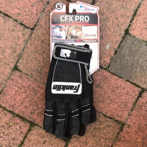 NEW - Franklin CFX PRO Adult Small Black Batting Gloves Original Packaging