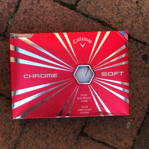 NEW - 2017 Callaway Chrome Soft Dozen White Golf Balls Original Packaging