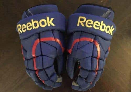 Reebok 11KP Pro Stock Hockey Gloves 14" Norfolk Admirals AHL