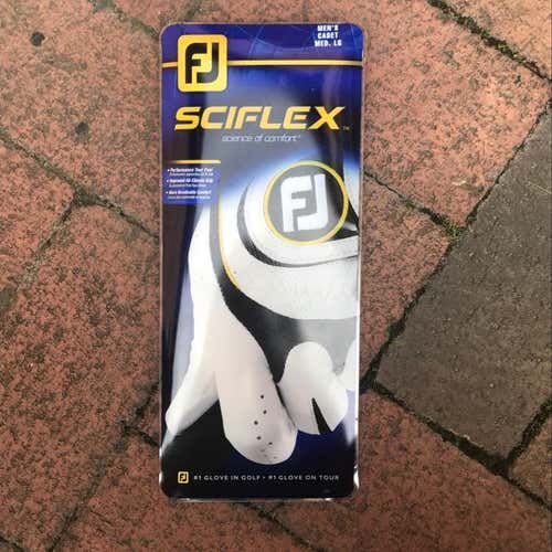 NEW - Footjoy SciFlex Men's Cadet Medium/Large White Golf Glove Left Hand - Right Hand Golfer