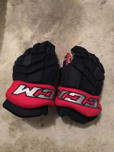 14" CCM Pro Gloves - Columbus Blue Jackets