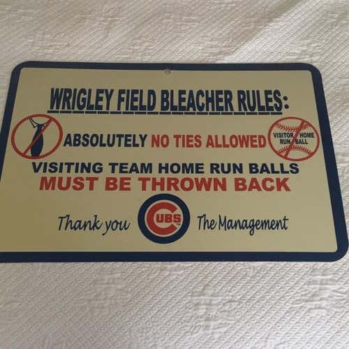 Wrigley Field Bleachers Sign Chicago cubs