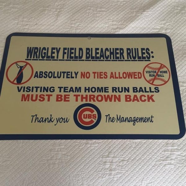 Wrigley Field Bleachers Sign Chicago cubs