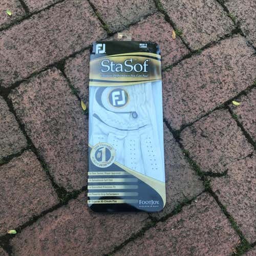 NEW - FootJoy StaSof Men's Large Left Hand Golf Glove - Right Hand Golfer
