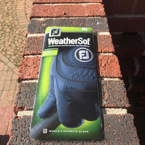 NEW - FootJoy WeatherSof Men's Cadet Medium Blue Left Hand Golf Glove - Right Hand Golfer