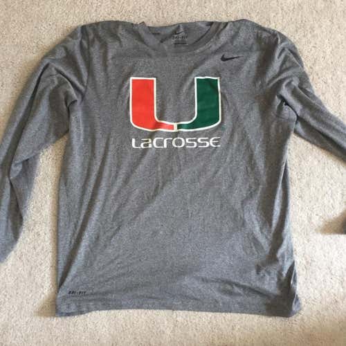 Miami Hurricanes Lacrosse Nike Dri-Fit Long Sleeve