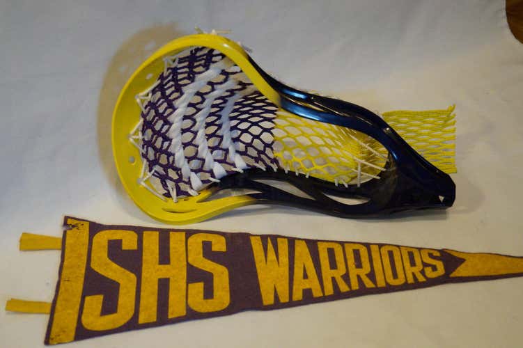 Vipr1 Pureple/Yellow dyed head strung with Semi Soft Two Tone Purple/Yellow Housh of Mesh