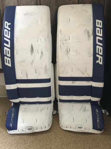 Bauer one.9 30+1 vintage blue goalie pads with 6 myflex foam strips