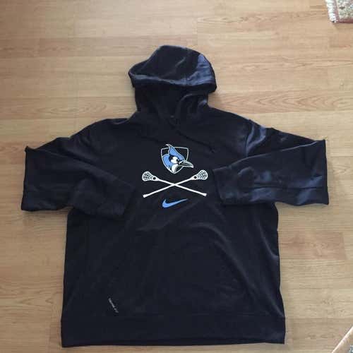 Nike Johns Hopkins Blue Jays Mens Lacrosse Hoodie Sweatshirt XL