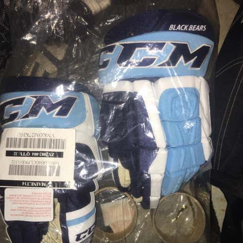 New CCM UMaine Gloves 14"