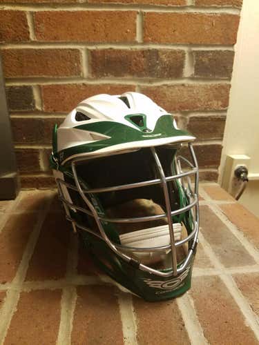 Like-new Cascade R Helmet -White with green accents